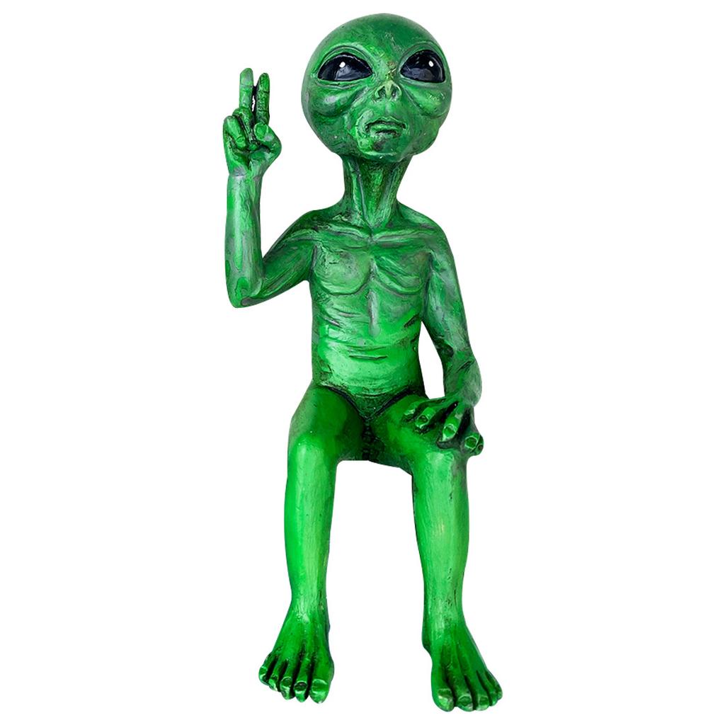 Outer Space Alien Statue Martians Garden Figurine Set for Home Indoor Outdoor Dedor