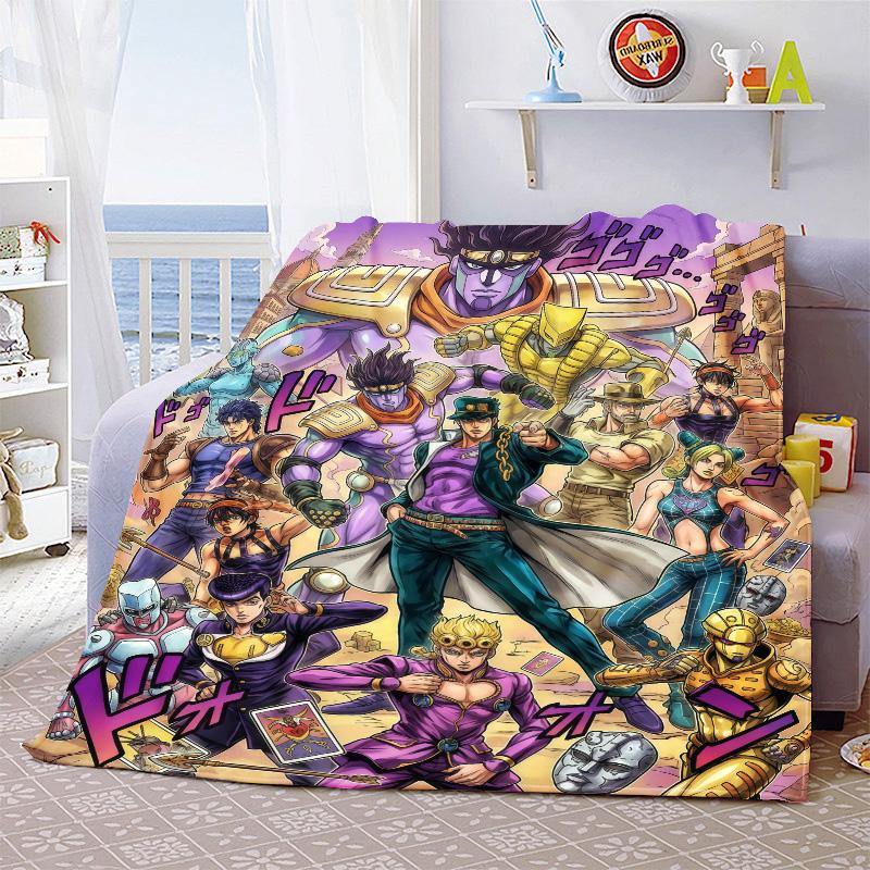 JoJo Bizarre Adventure Soft Warm Flannel Blanket Throw Cozy Lightweight Blanket for Bed Sofa Home Decor -QJY