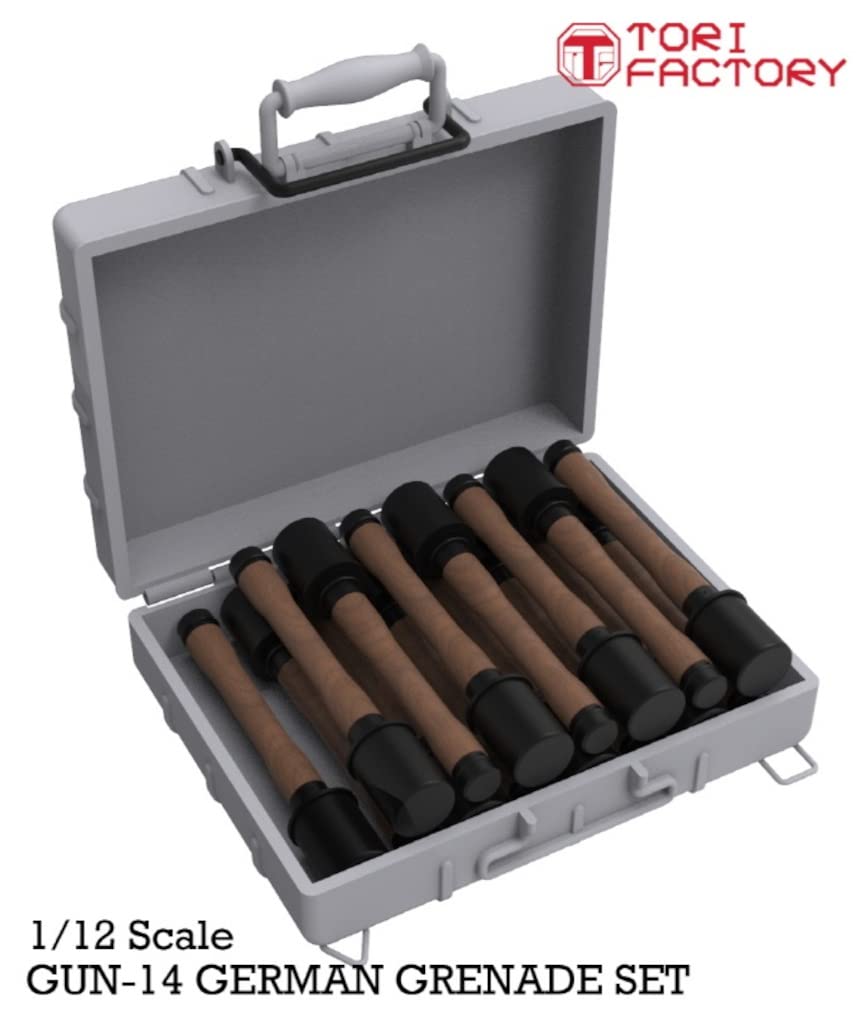 Tri Factory GUN Series WWII German Grenade Set Resin Kit Molded Color 1/12 GUN-14