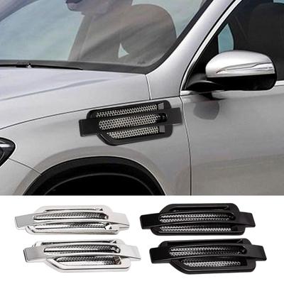 Car Side Air Vent 2 Pieces Hood Intake Decorative Trim Side Vent Decorative Decal Sticker For Vehicle Hood Bonnet Engine Truck