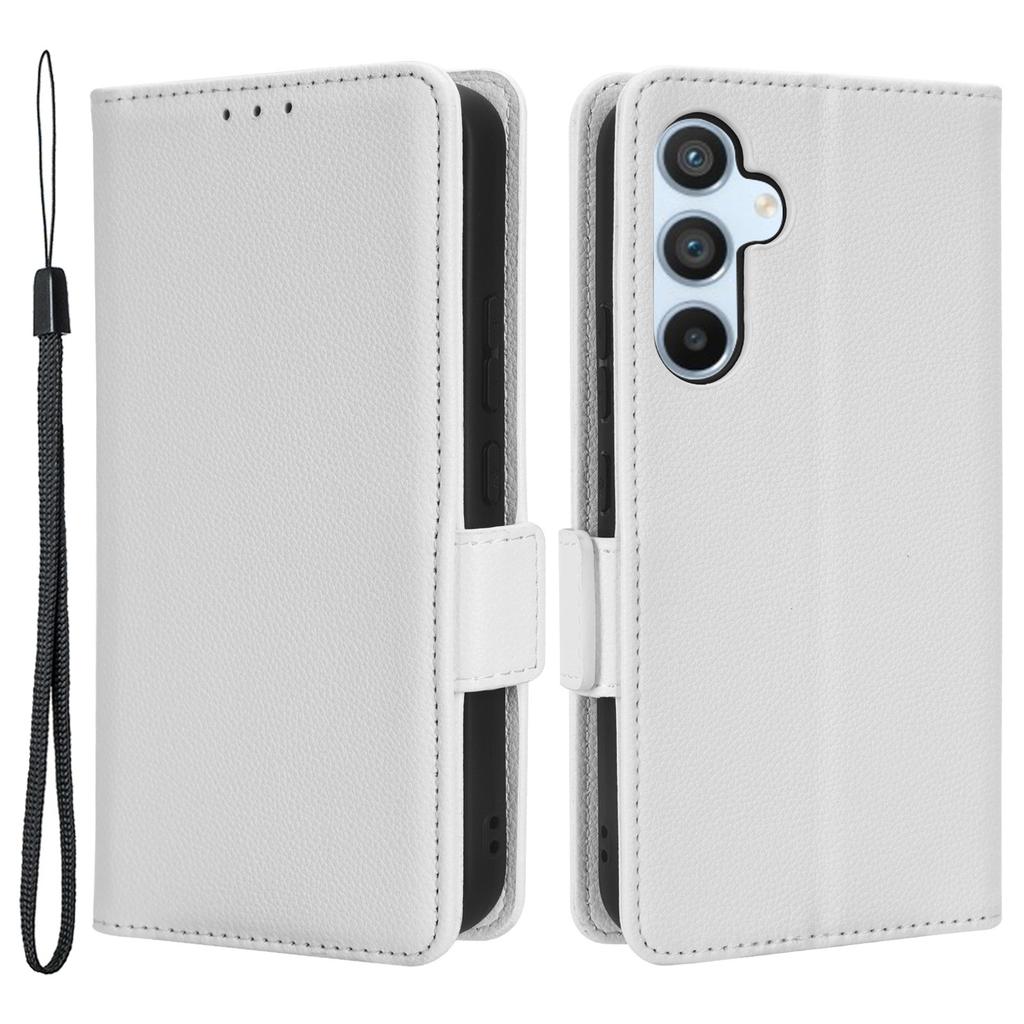 For Samsung Galaxy A54 5G Mobile Phone Cover Wallet Stand Litchi Texture PU Leather Dual Magnetic Clasp Phone Case