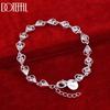 925 Sterling Silver Heart AAA Zircon Bracelet Wedding Jewelry