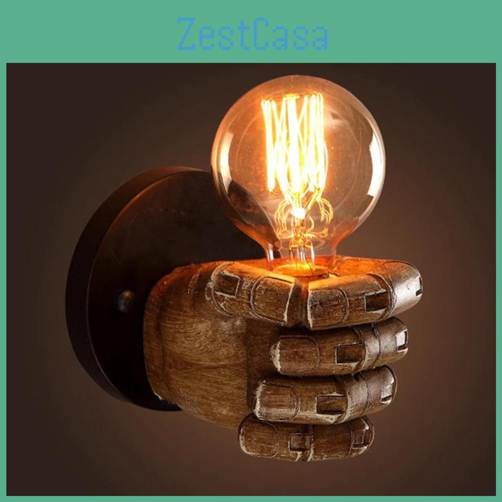 Wood Vintage New Hand American Model Wall Lamps Loft Foyer Resin Wall Lights Restaurant Study Dining Room Coffee Shop Lights