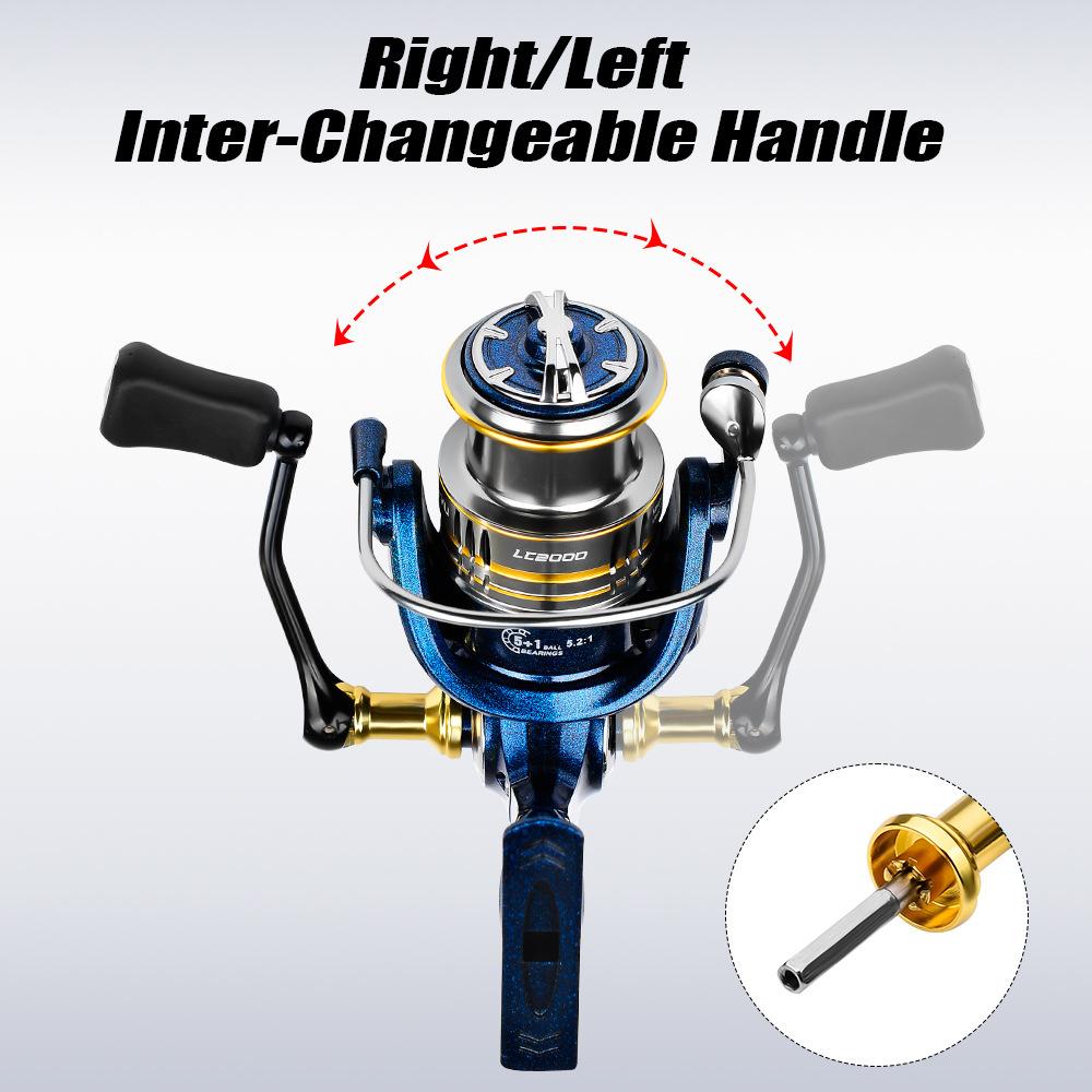 Metal Spinning Wheel Yuantou Lure Wheel 5.2:1 5+1BB Fishing Line Wheel Sea Fishing Rod Fishing Wheel Fishing Line Wheel