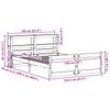 Bed Frame with Headboard Without Mattress White 150x200 cm