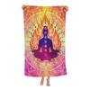 Statua Buddha Indiana Meditazione Chakra Microfibra Asciugamano da Spiaggia Assorbente Asciugatura Rapida Yoga Nuoto Resort Arrampicata su Montagna Asciugamano