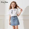 FivePlus Girls' Pure Cotton Short-Sleeve T-Shirt