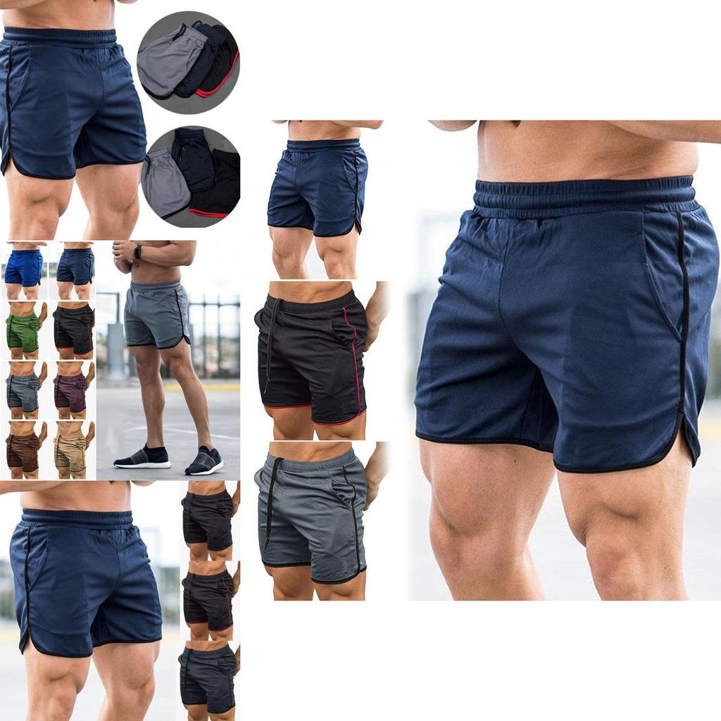 Stylish Men's Sports Training Bodybuilding Summer Shorts With Comfortable Side Pockets