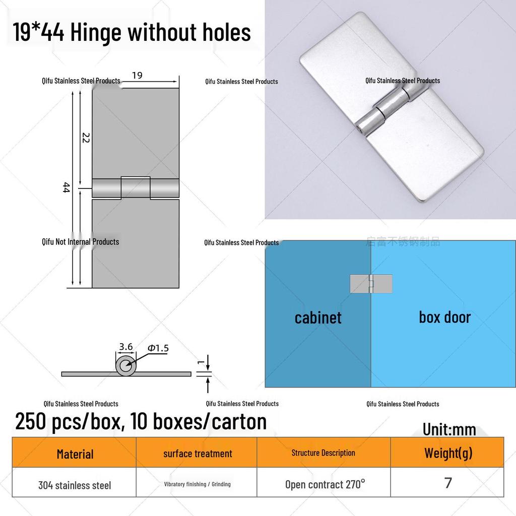 304 Stainless Steel Mini Hinge for Small Cabinets, Jewelry Boxes, and Crafts
