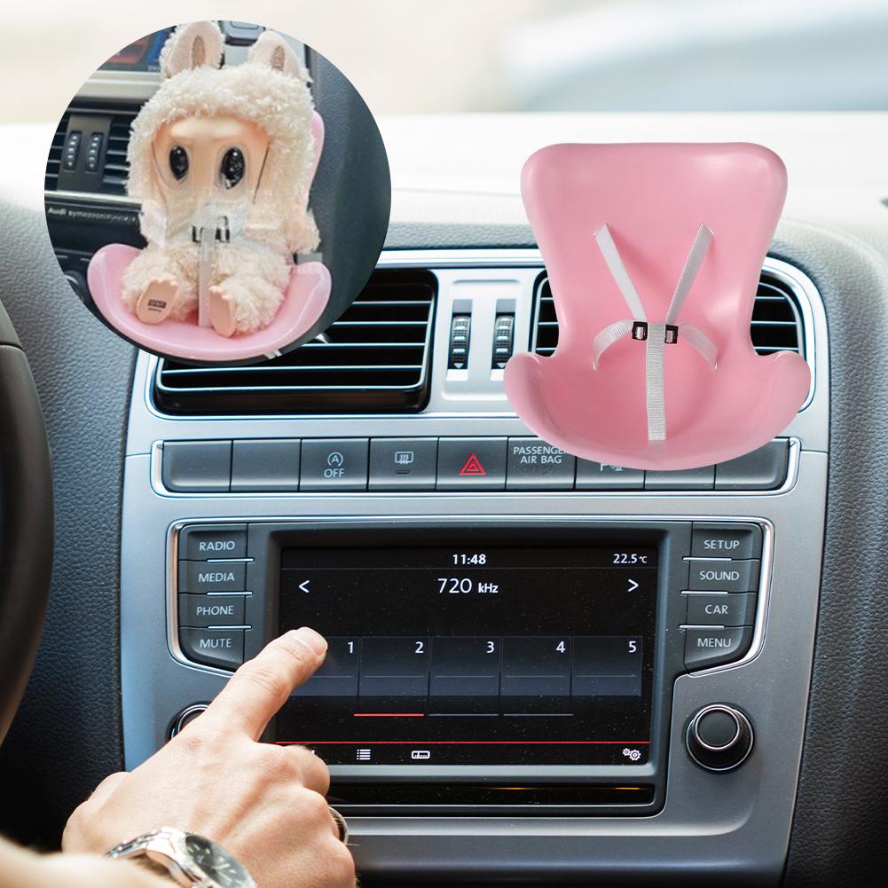 1PC Car Safety Chair Doll Toy Accessories for 17cm Labubu Doll Carseat Car Air Conditioner Air Outlet Aromatherapy Clip Ornament