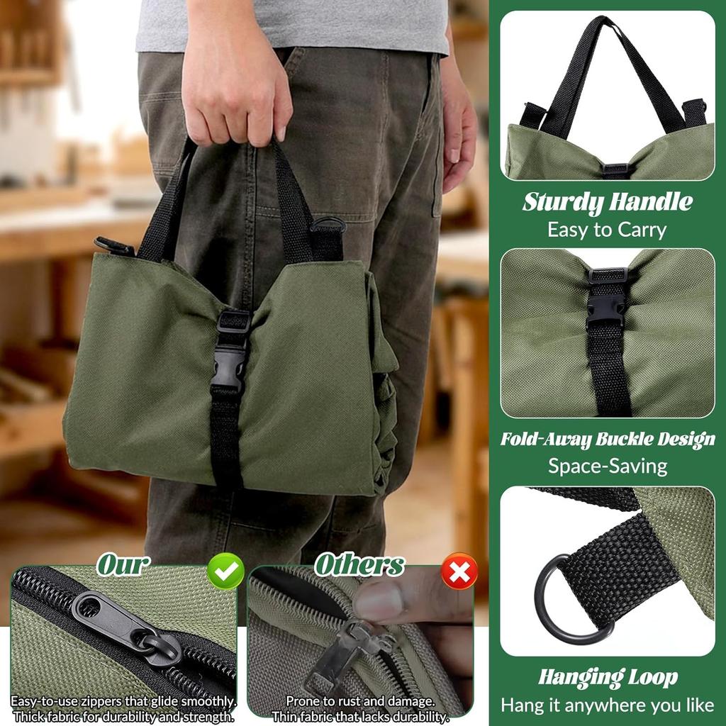 1pc Heavy-Duty Roll-Up Tool Bag for Professionals, Multi-Pocket Oxford Fabric Organizer for Mechanics, Electricians, Plumbers