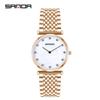 Sanda Women's Stylish Diamond Roman Numeral Waterproof Steel Band Watch