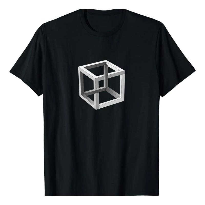 Camiseta De Regalo Geometric Cube Impossible Brain Bender Ey S разноцветный