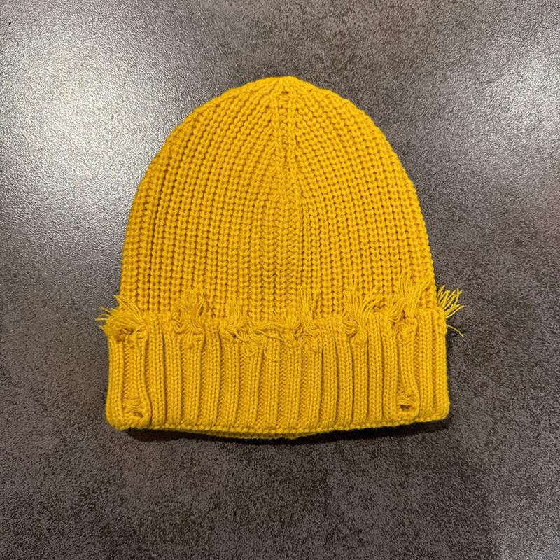 Knitted Color Solid Cap Winter Street Style Warm Beanie Hat For Casual Wear