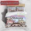 3pcs Duvet Cover Set (1*Duvet Cover + 2*Pillowcase, Without Core), Custom Name Labubu Pattern Bedding Set, Home Bedroom Decor Gift