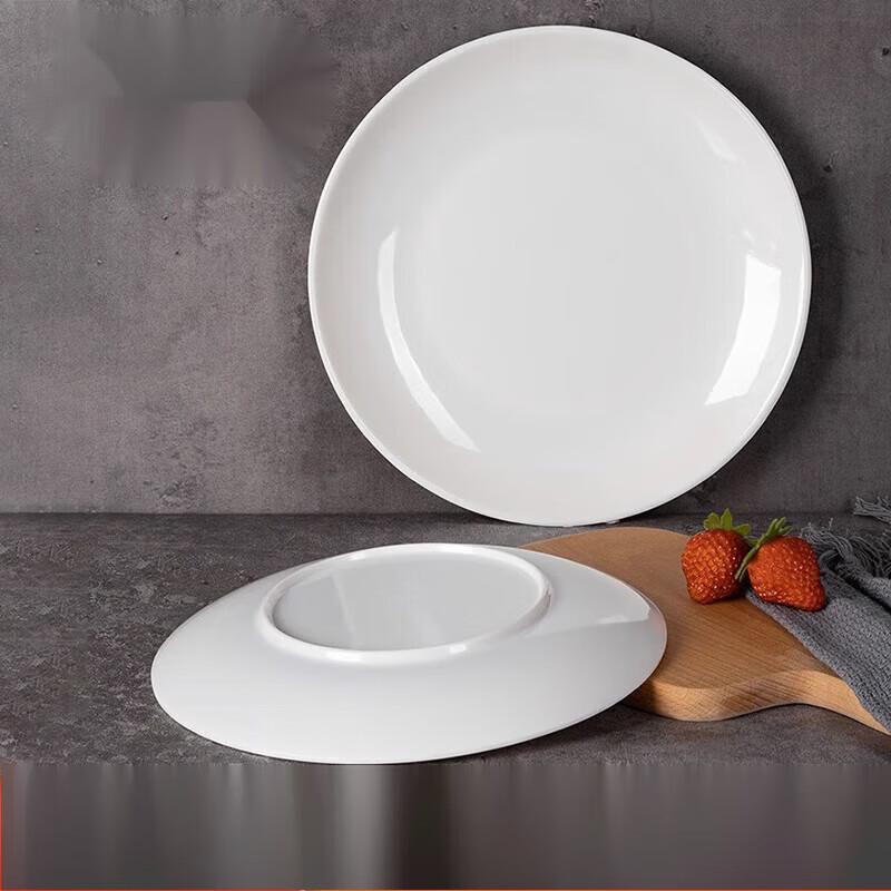 NHZHIW Kommerzieller Melamin Runder Speiseteller