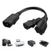 C14 To C13+NEMA 5-15R Power Cord C14 Male To C13 & NEMA 5-15R Female Comb Power Converter Adapter Power Cable