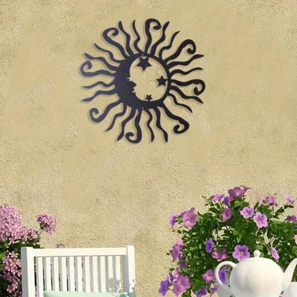 Bohemian Sun Moon Steel Wall Art Weather Resistant Indoor Outdoor Decor
