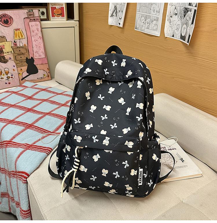 Schoolbag1011 New Schoolbag Female Japanese Ins Wind Small Fresh Literary Versatile Cartoon Print Girl Student Backpack