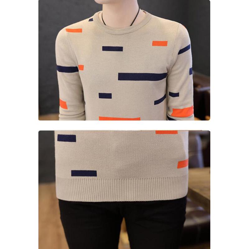 Male Sweater Autumn Winter Fashion O-neck Pullover Casual Slimfit Mens Wool Knitted Sweaters