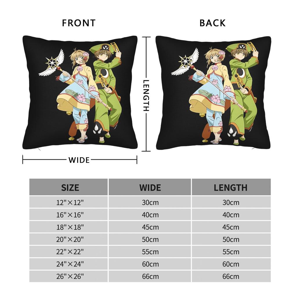 Tsubasa Sakura Syaoran Pillowcases Vintage Pillow Case For Sofa Home Decoration Print Pillow Cover