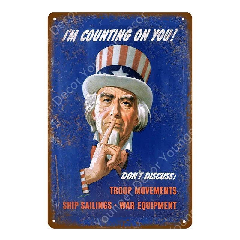 World War Metal Signs Russian Military Political Poster Vintage Wall Decorative Plaque For Pub Bar Club Home Decor YJ039