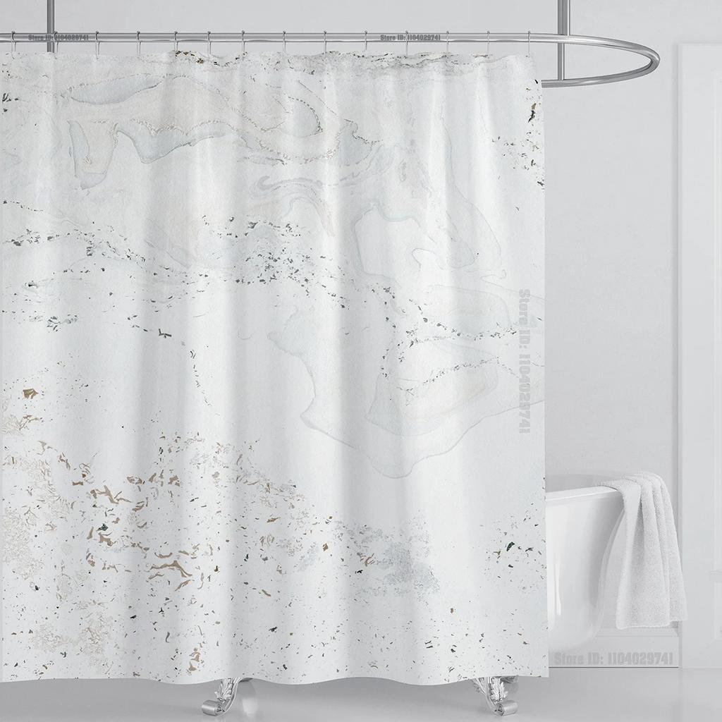 Marble Waterproof Shower Curtain Waterproof Shower Curtain for Bathroom Decor Printed Washable Shower Curtain with Hooks