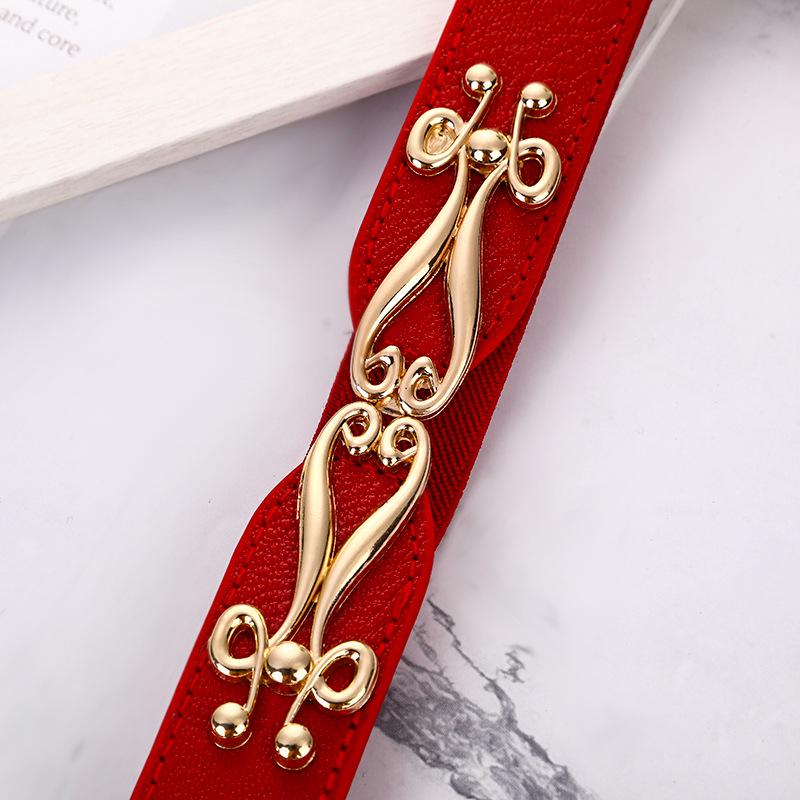 Korean Alloy Decorative All-Season Ladies Fashion Elastic Skirt Waist Belt