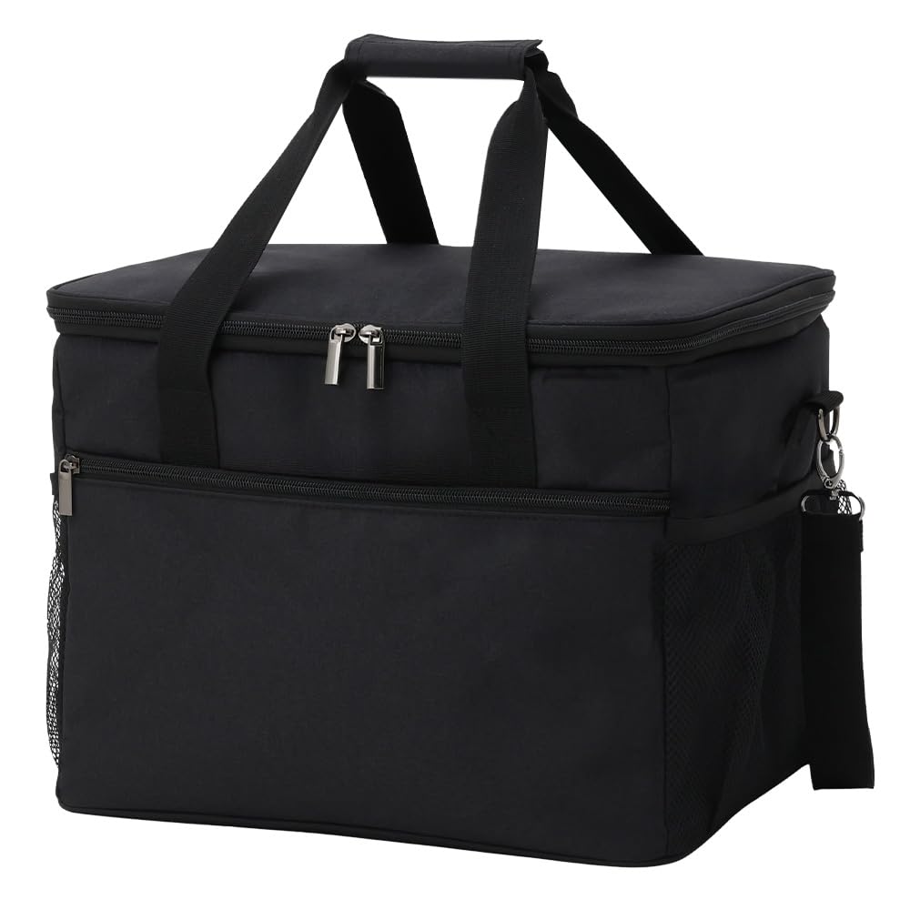 

Iris Plaza Soft Cooler Cooler Large Ice Foldable Box, Bag, Capacity, 30L, Black, Box, Camping, чорний