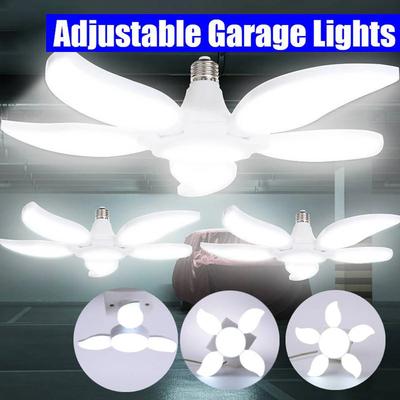 45W 50W 100W E27 LED garázslámpa összecsukható ventilátorok lapátos műhely mennyezeti lámpák lámpatest deformálható lámpa ipari világítás