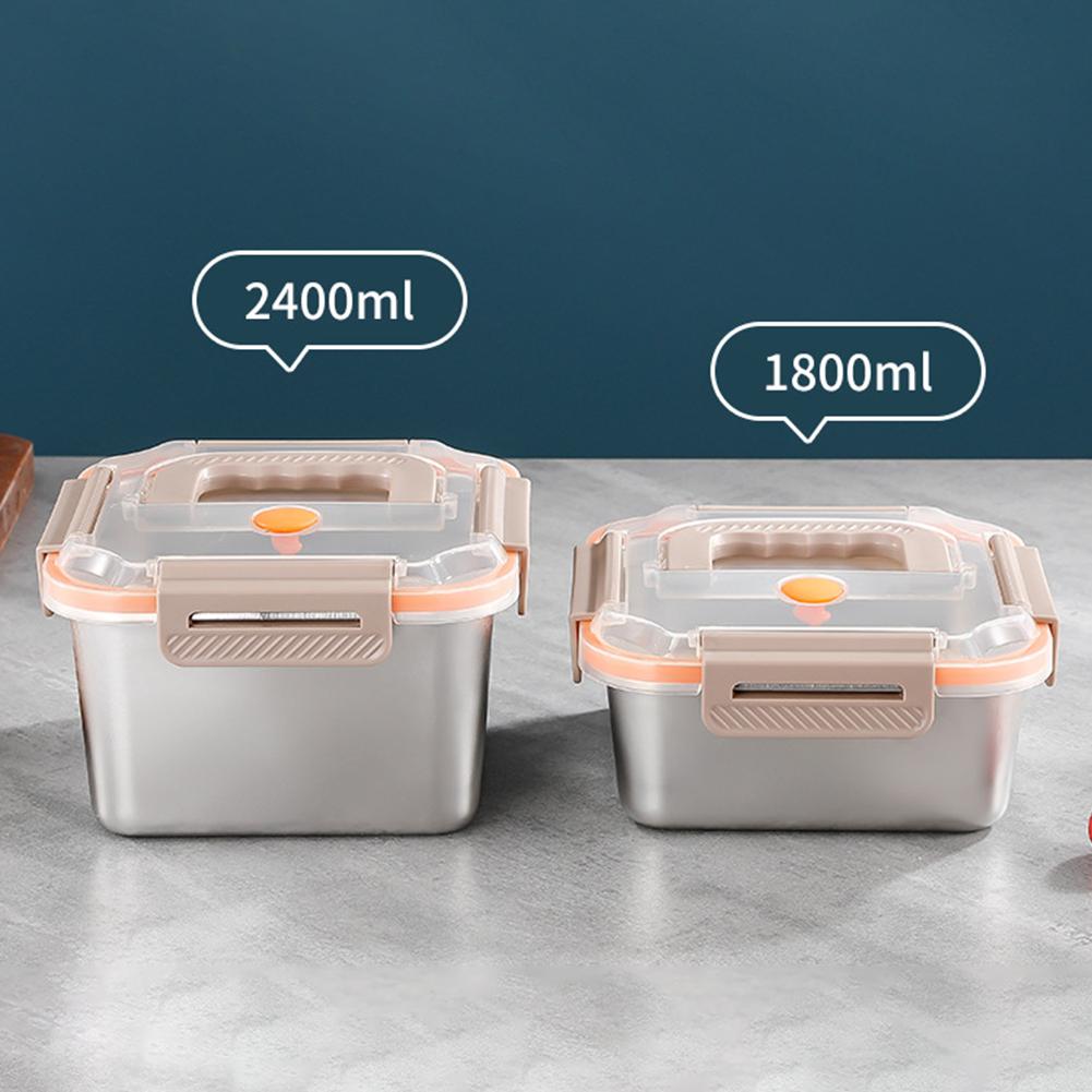 Fresh-keeping Box With Carrying Handle Reusable Leak-Proof Food Container For Picnic Camping