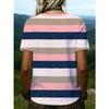 Plus Size Women's 2026 Summer New 3D Print V-Neck Short Sleeve T-Shirt, Slimming Loose Fit Versatile Casual Top, No Accessories Included
