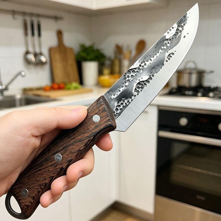 Professional Boning Knife Stainless Steel Curved Blade Kitchen Knife Cutter for Meat, Poultry, Fish Deboning & Trimming