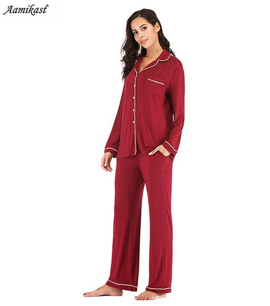 Women's 2025 Spring/Summer Modal Pajama Set - Long Sleeve Cardigan, Two-Piece Homewear