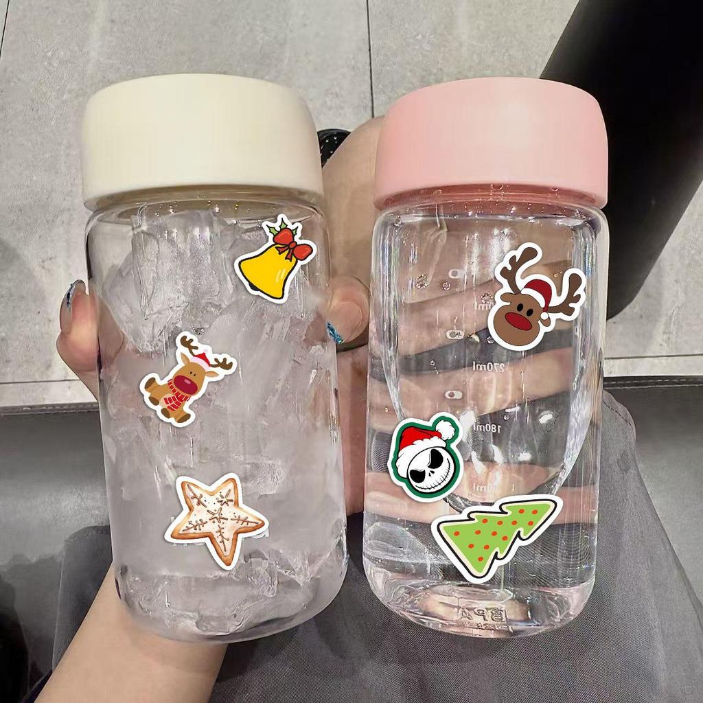 50pcs Santa Claus, Snowman & Reindeer Stickers for Phone Cases, Luggage, & Water Bottles - DIY Decoration