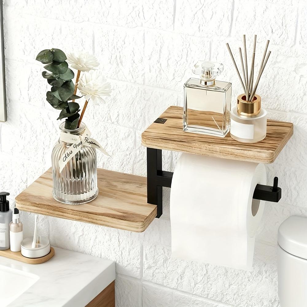 Space Saving Wall Mounted Toilet Paper Holder High Load-bearing Countertop Organizer  Kitchen