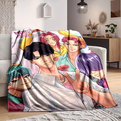 1pc SajaBoys Youthful Soft & Warm Flannel Blanket, Multi-Purpose Throw Blanket for Couch, Sofa, Office, Bed, Camping, Travel