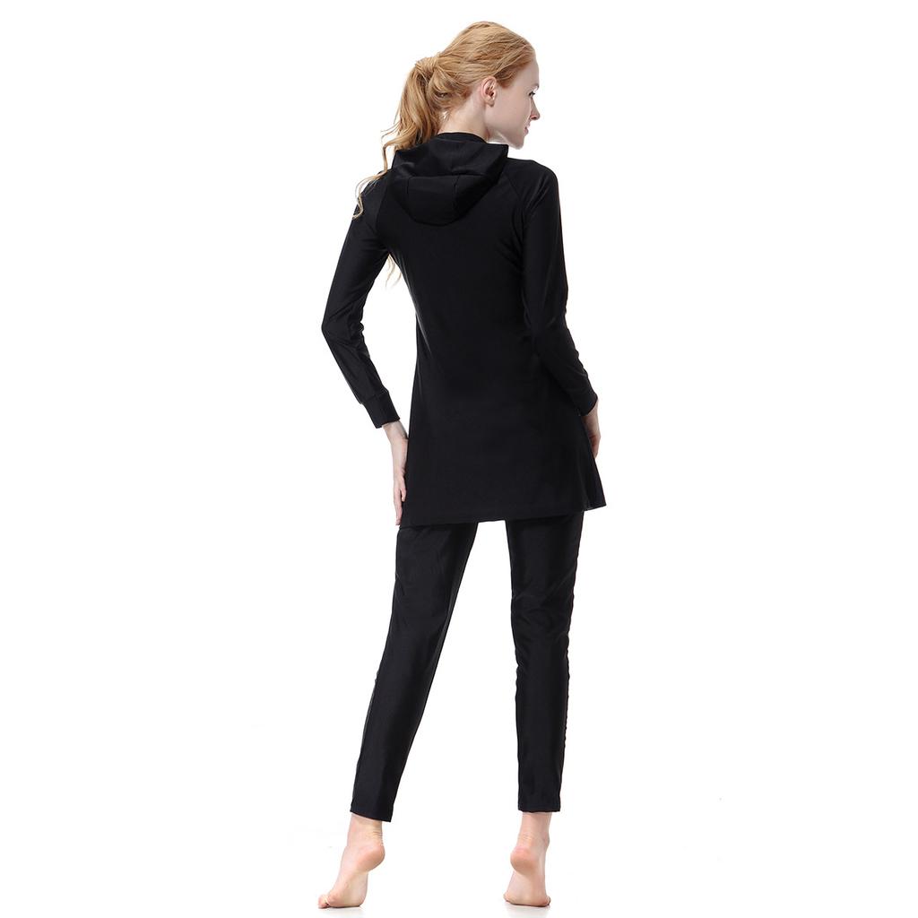 Women Muslim Swimwear Full Coverage  Comfortable Swimming Suit Highly Elastic  Muslim Bathing Suit With Cap Plus Size