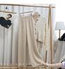 2025 Women's Petite Wide-Leg Knitted Drawstring Pants - Autumn/Winter Thickened Casual Long Pants