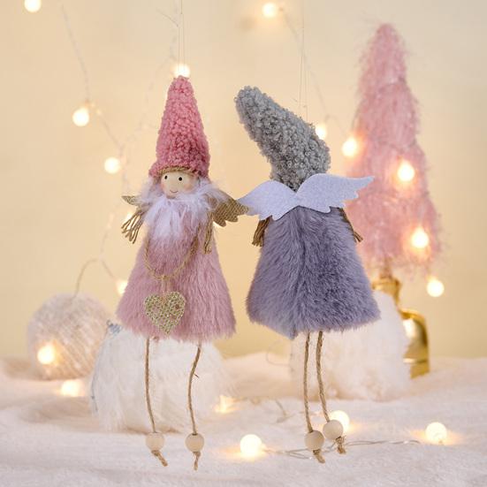 Christmas Tree Pendant Angel Doll Decorative Ornament Festive Home Decor Divine Charm Christmas Tree Hanging Element