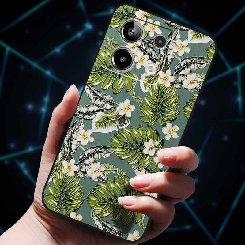 3D Flowers Emboss Fundas For Redmi Note 13 Case Note13Pro 5G Soft Silicone Phone Cases for Redmi Note 13 Pro Plus Back Cover Bag