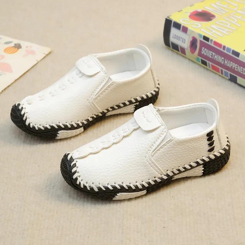 Children's Hand-woven Shoes Spring and Autumn Boys and Girls Non-slip Soft-soled Winter Breathable Fashion Leather Shoes