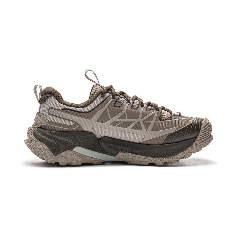 Li Ning CF Su Yi Jie 2 Outdoor-Sportarten Stoßdämpfend Reflektierend Rebound Low Top Wanderschuhe Unisex Wanderschuhe Braun AHTV039-4