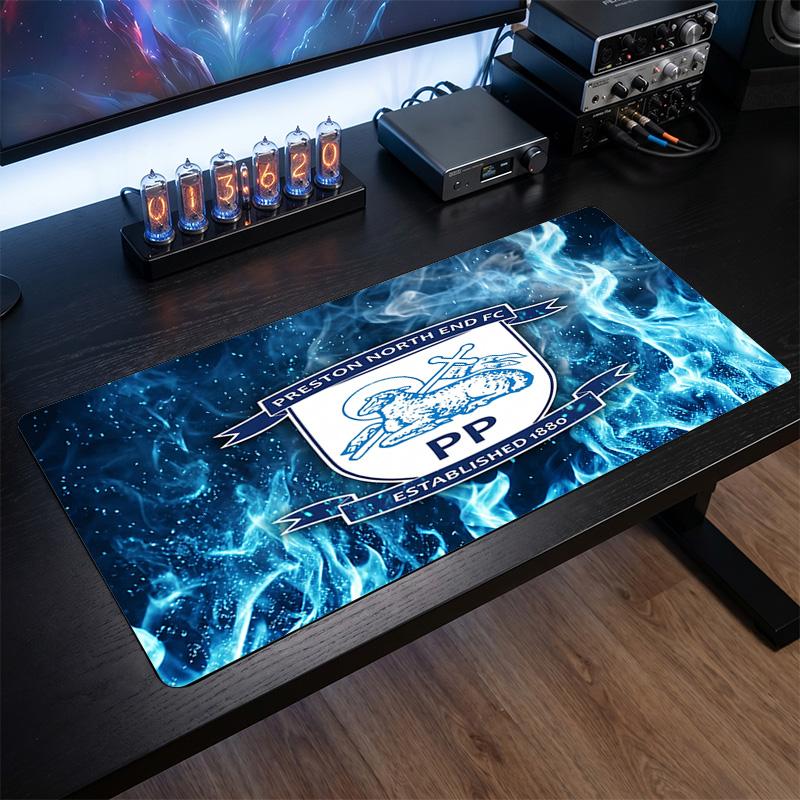 Preston North End Football Print Large Mouse Pad, Anti-Slip Extended Gaming Desk Mat for Office Home
