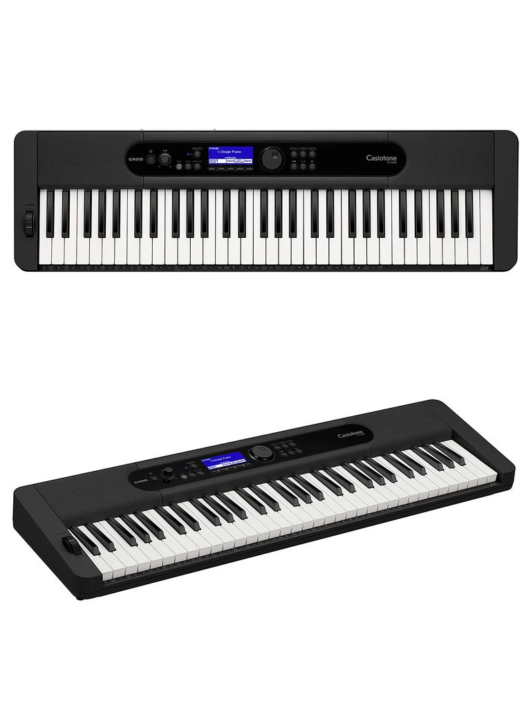 Casio Electronic Keyboard Casiotone Standard Keyboard with Touch Response CT-S400 (black) 61-key