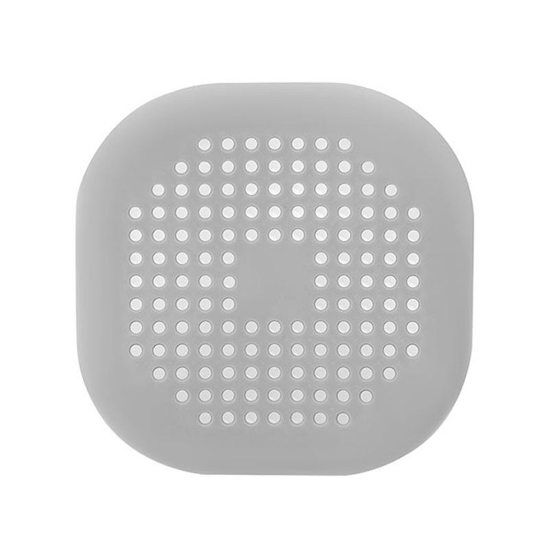 Quadratische Silikon-Abdeckung mit Saugfuß - Verstopfungsschutz für Spüle und Bad