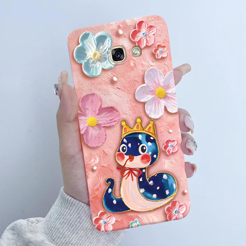For Samsung Galaxy A5 2016 A7 2017 Phone Case Flower Girls Design Soft Silicone TPU Back Housing for SM-A510F A520F A720F Covers