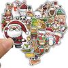 50PCS Christmas Cartoon Sticker Personalize Creative Waterproof Motorcycle Bicycle Art Guitar Casual Laptop Decorative Stickers