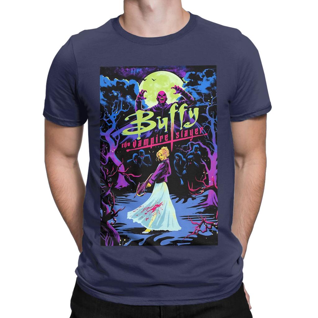 bBuffy The Vampire Slayer black Funny Graphic 100 Cotton TShirt Buffy The Vampire Slayer Band Tops Tees For Unisex