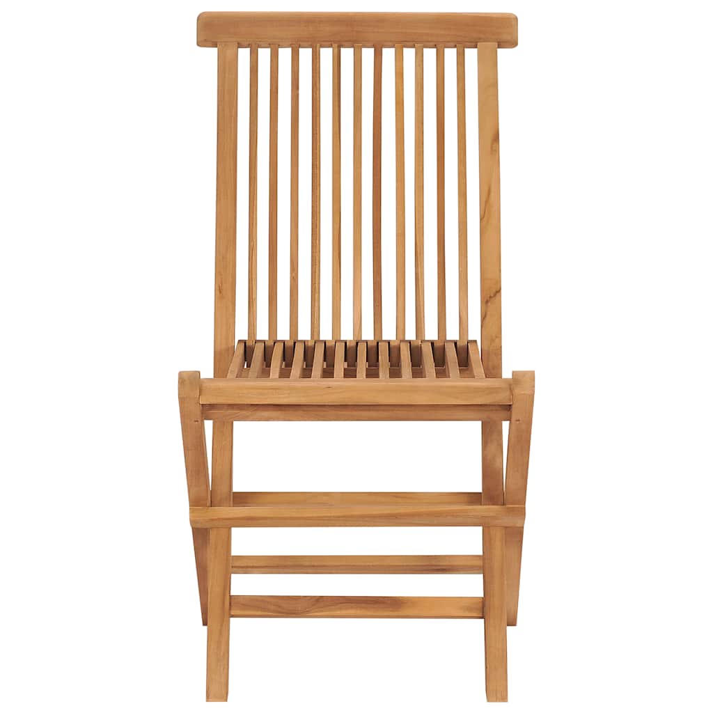 vidaXL Klappstühle, 4 Stück, Massivholz Teakholz